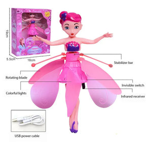 Magic Flying Fairy Princess Doll Flying Fairy Doll Toys for Girls Sky Dancers Flying Pixie Dolls Infrared Induction Control Toy