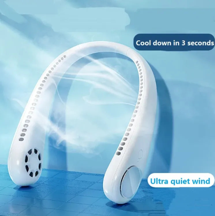 ORIGNAL Neck Fan Portable Bladeless Hanging Neck 600mAh Rechargeable Air Cooler 3 Speed Mini Summer Sports Fans